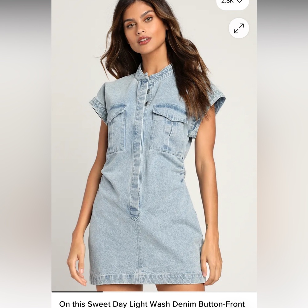 Lulu's Light Blue Denim Midi Dress